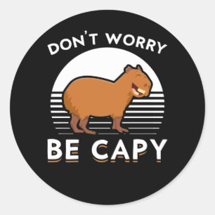 Cute Capybara Funny Zoo Animal Classic Round Sticker
