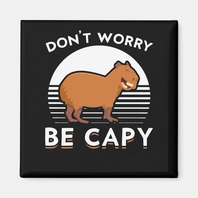 Cute Capybara Funny Zoo Animal Magnet (Front)