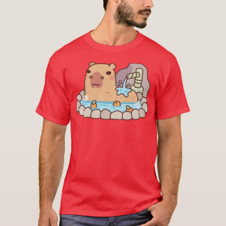 Cute Capybara g In Hot Spring T-Shirt