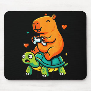 Cute Capybara Gamer Anime Turtle Funny Kids Mouse Mat