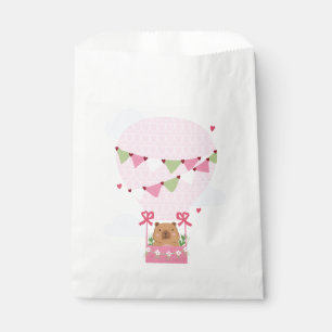 Cute Capybara Hot Air Balloon Baby Shower Favor Favour Bags