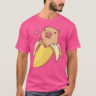 Cute Capybara In Banana Funny T-Shirt