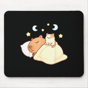 Cute Capybara Kawaii Sleep Pajamas Sleepybara Cat Mouse Mat