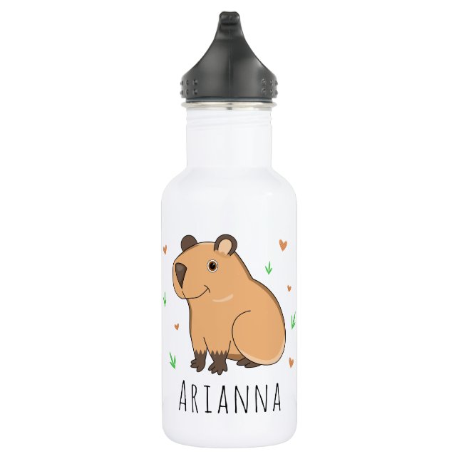 Cute Capybara Kids School 532 Ml Water Bottle (Right)