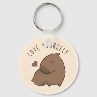 Cute capybara notes keychain