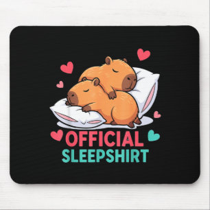 Cute Capybara Official Sleepshirt Cozy Sleep Valen Mouse Mat