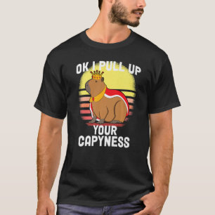Cute Capybara Ok I Pull Up Capybara  Meme Retro T-Shirt