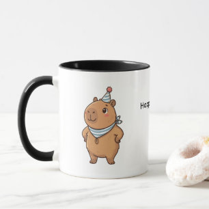Cute Capybara Party Mug Adorable Animal Celebrat