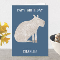 Cute Capybara Personalised Birthday