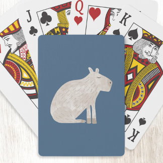 Cute Capybara Playing Cards