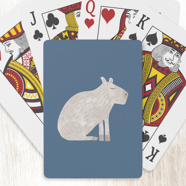 Cute Capybara Playing Cards (Cute fun Capybara playing cards for animal lovers.)
