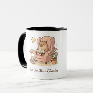 Cute Capybara Reading Mug – Just One More Chapter