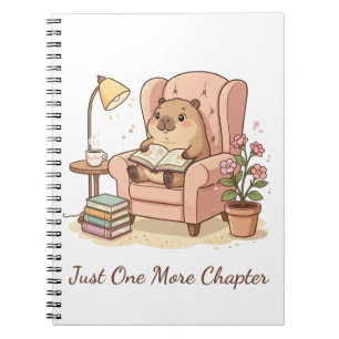 Cute Capybara Reading Notebook – Just One More Cha