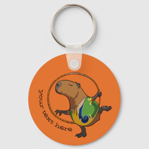 Cute Capybara Rhythmic Gymnastics Hoop Cartoon Key Ring