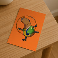 Cute Capybara Rhythmic Gymnastics Hoop Cartoon