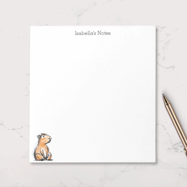 Cute Capybara Sketch Doodle  Notepad (Creator Uploaded)