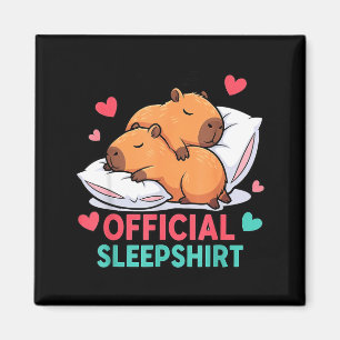 Cute Capybara Sleepshirt Cozy Sleep Valentine's Da Magnet