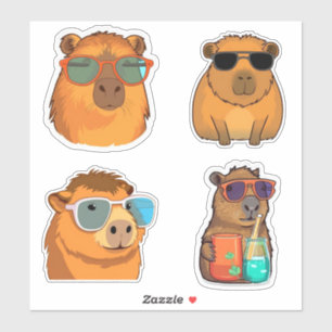 Cute capybara sticker pack