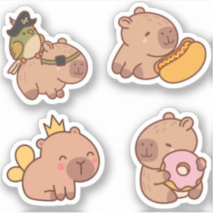 Cute Capybara Sticker Pack - Adorable and Fun