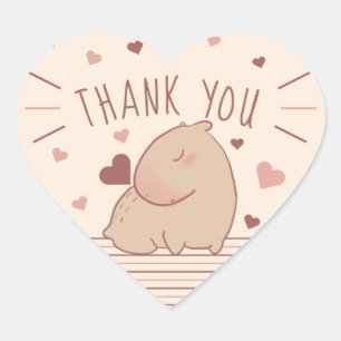 Cute Capybara thank you Sticker