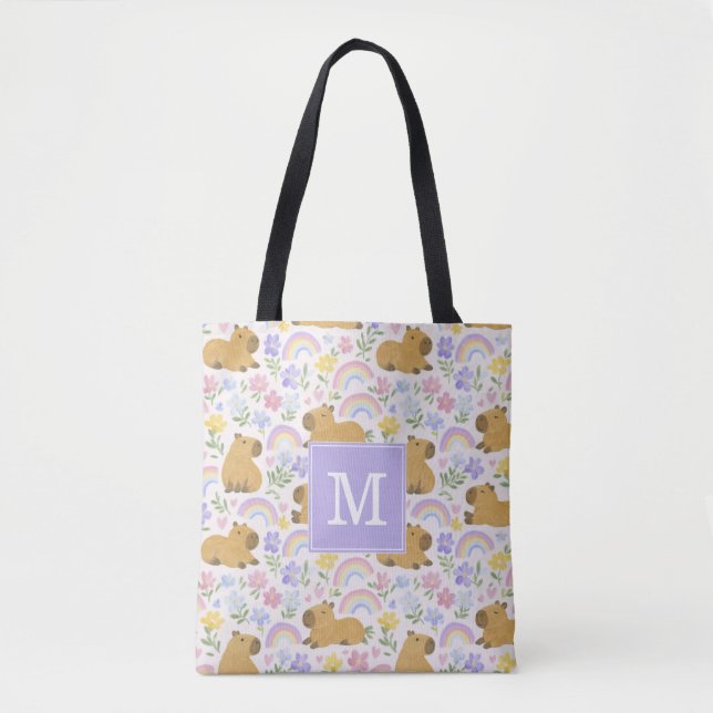Cute Capybara Tote Bag (Front)
