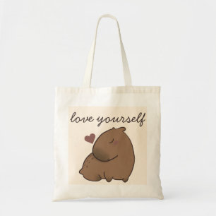 Cute capybara tote bag