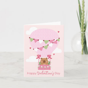 Cute Capybara Valentine Greeting Card
