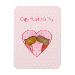 Cute capybara Valentine's Day magnet