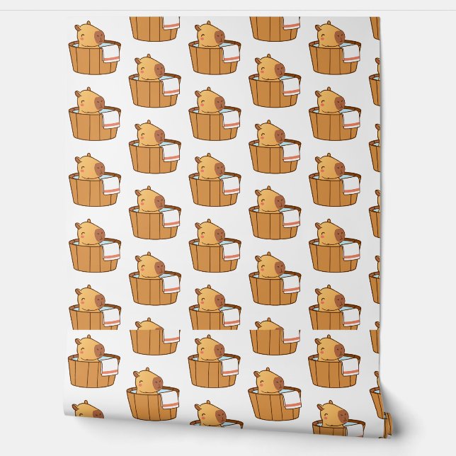 Cute Capybara Wallpaper – Aesthetic Baby Capybara  (Unrolling)