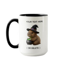 Cute Capybara Witch Black Combo Halloween Mug