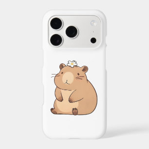 Cute Capybara with Daisy Flower Kawaii Design