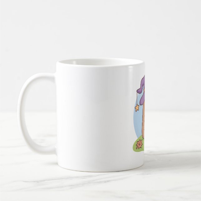 Cute Capybara Wizard and Squash Halloween  Coffee Mug (Left)
