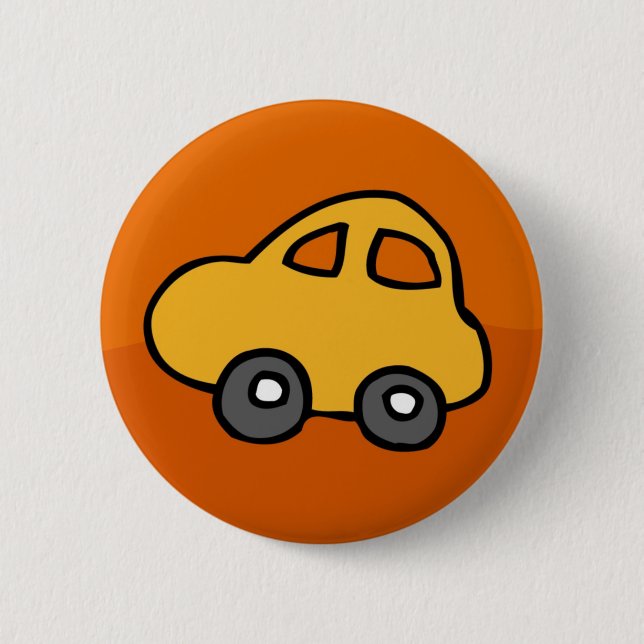 Cute CAR 6 Cm Round Badge (Front)