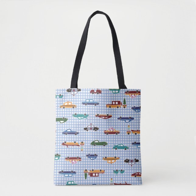 Cute Car Sketch: Simple Seamless Tote Bag (Front)
