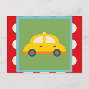 Cute Car Transportation Theme Baby Kids Gifts Postcard