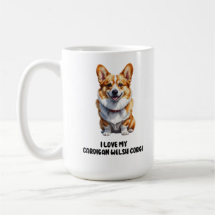 Cute Cardigan Welsh Corgi Design Coffee Mug