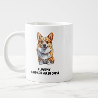 Cute Cardigan Welsh Corgi Design Large Coffee Mug