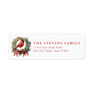 Cute Cardinal Bird Return Address Labels