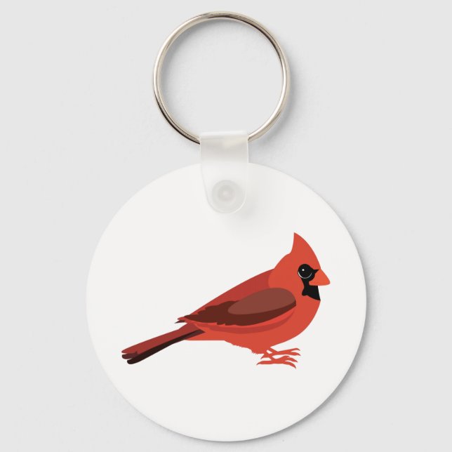 cute cardinal key ring (Front)
