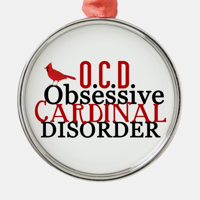 Cute Cardinal Metal Tree Decoration (Front)