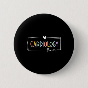 Cute Cardiology Team Cardiac Nurse CVICU Heart 6 Cm Round Badge