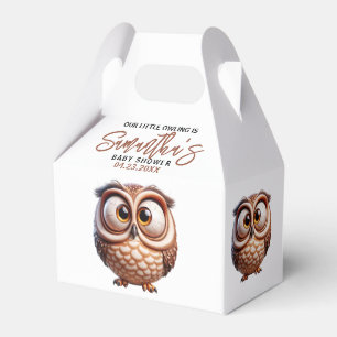  Cute Caricature Owl Baby Boy Shower Favour Box