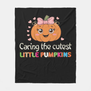 Cute Caring For the Cutest Little Pumpkins Nurse H Fleece Blanket