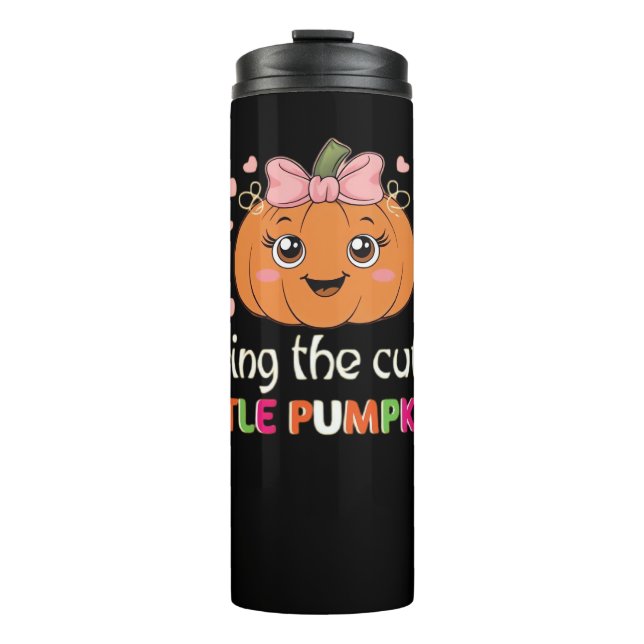 Cute Caring For the Cutest Little Pumpkins Nurse H Thermal Tumbler (Front)