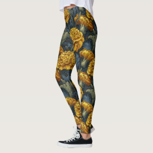 Cute Carnation Floral Weightlifting Exercise Leggings