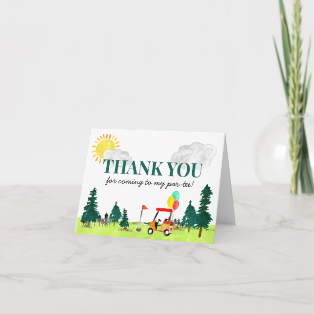 Cute Carnival Circus Show Clowns Balloons Birthday Thank You Card (Front)