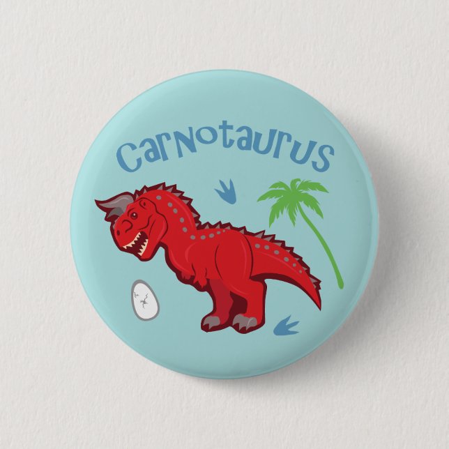 Cute Carnotaurus 6 Cm Round Badge (Front)
