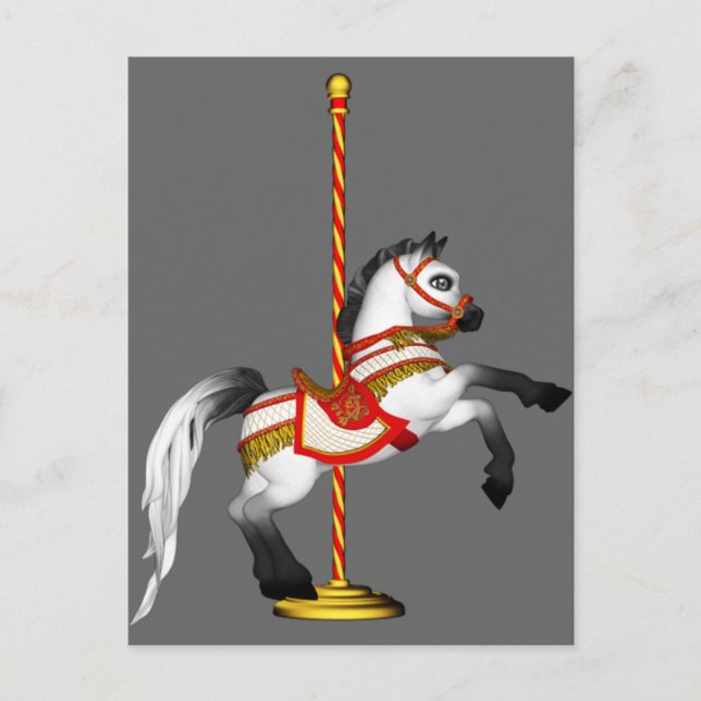 Cute Carousel Horse 1med Postcard (Front)