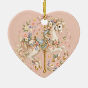 Cute Carousel Horse Vintage Art Ceramic Tree Decoration