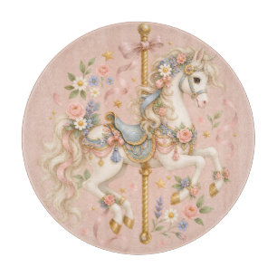 Cute Carousel Horse Vintage Art Cutting Board